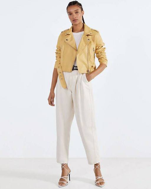 Faux leather biker jacket - Image 3